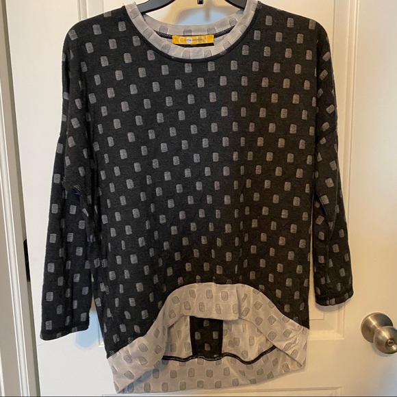 🤍COTTON INNOVATION🖤 High Low Checkered-like Top - Picture 1 of 8